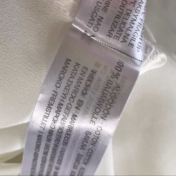 CHINSTUDIO WHITE RUFFLE LONG SLEEVE BUTTON UP - Picture 7 of 7